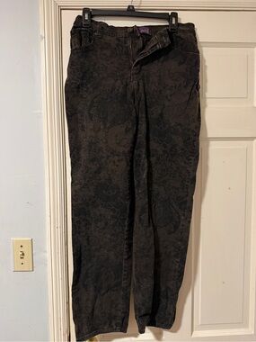 Women’s Black Patterned Casual Pants